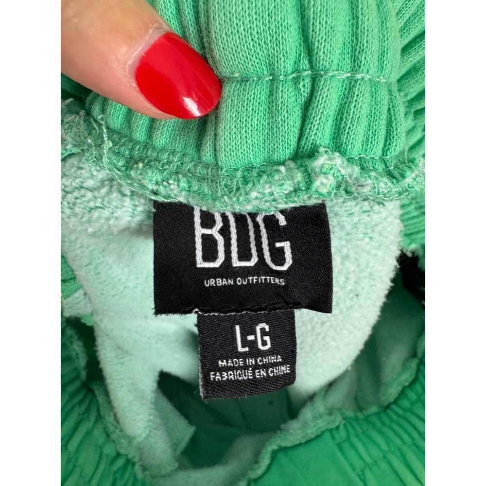 BDG Urban Outfitters Womens Green Cropped Barrel Leg Sweatpants Joggers Large - Picture 9 of 10